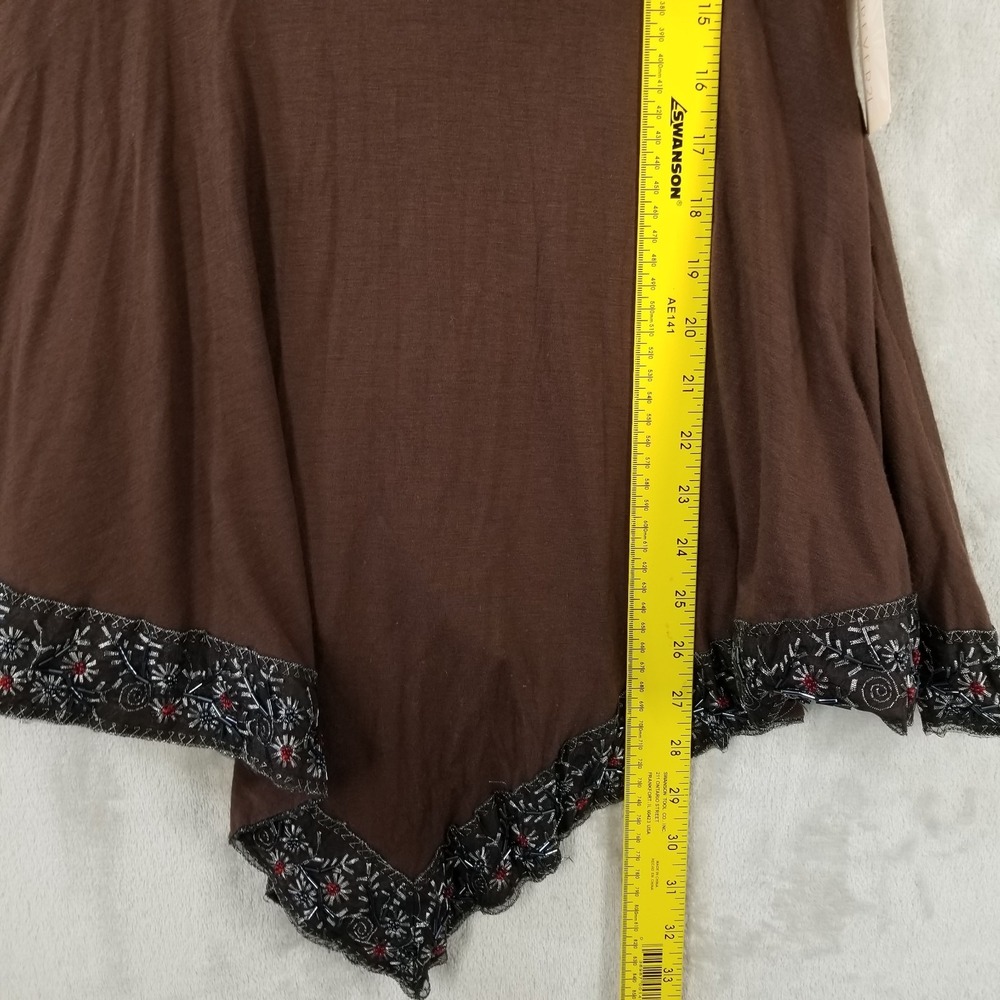 Vtg Forever 21 Babydoll Top Women L Embroidery Beaded Boho Coquette Festival Y2K - Picture 8 of 10
